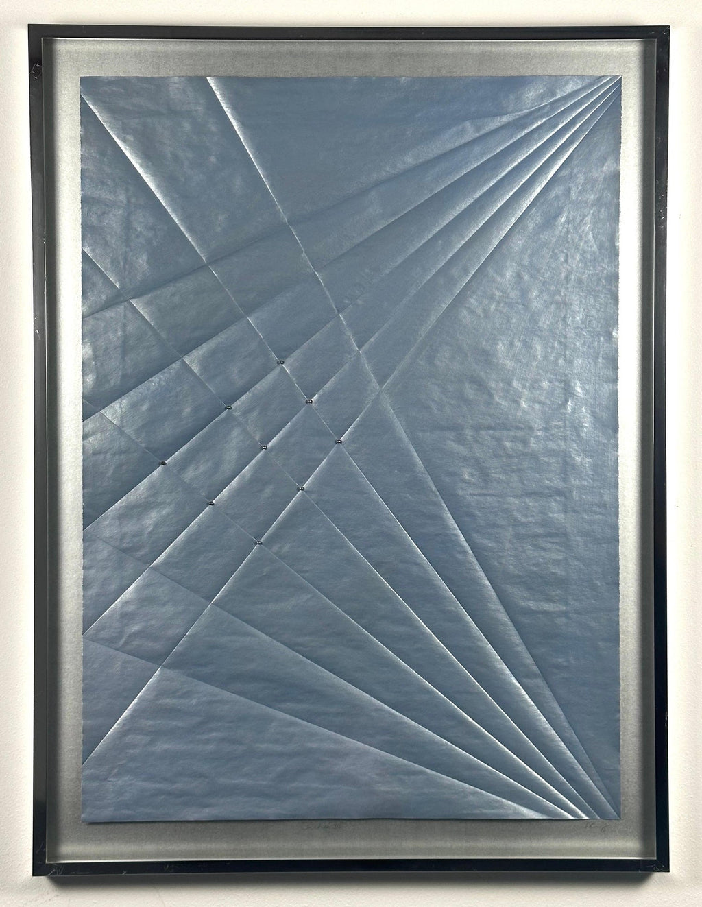 Sebastien de Ganay Folded Linen Abstract Minimalist Unique Sculpture Fabric Wire