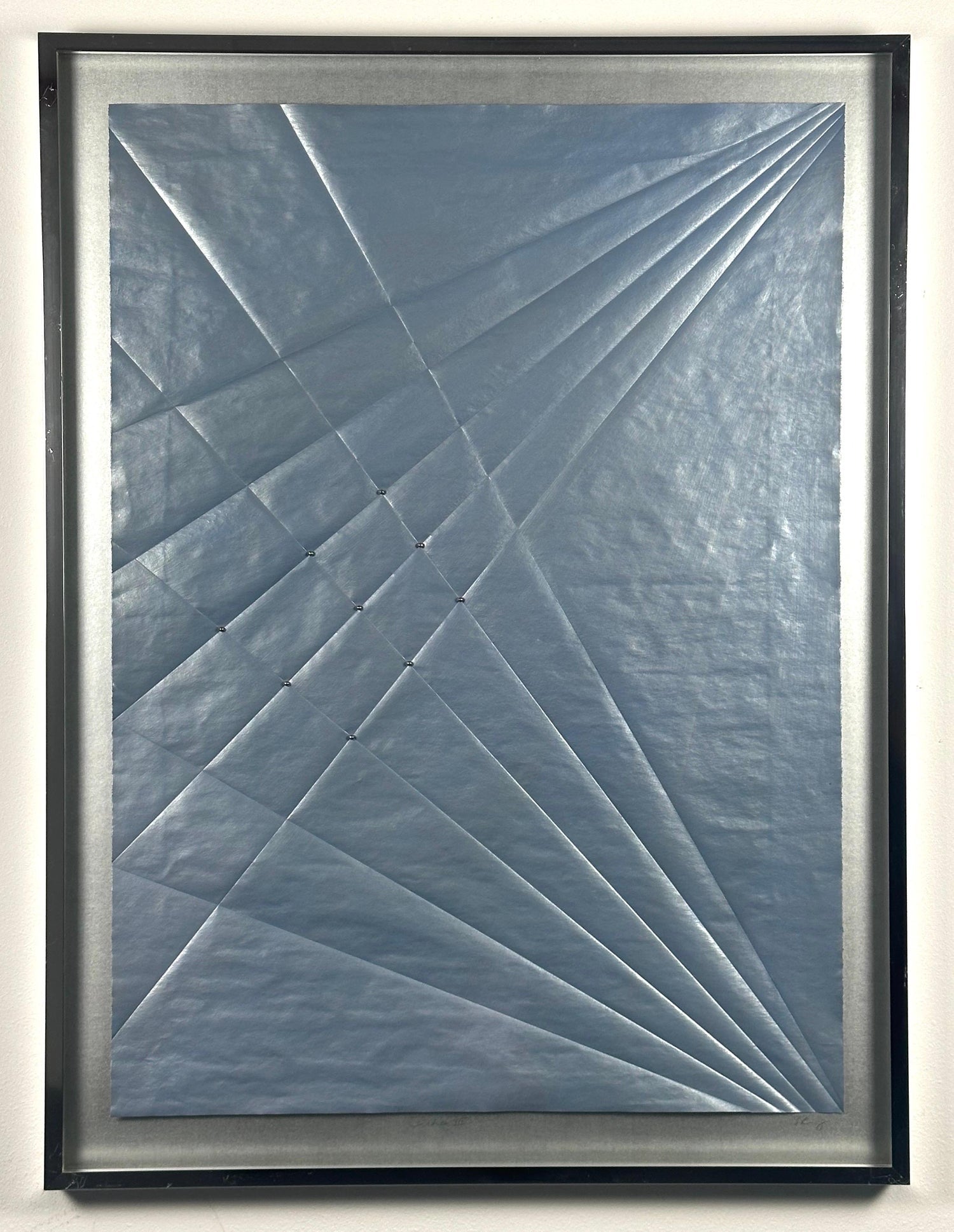Sebastien de Ganay Folded Linen Abstract Minimalist Unique Sculpture Fabric Wire