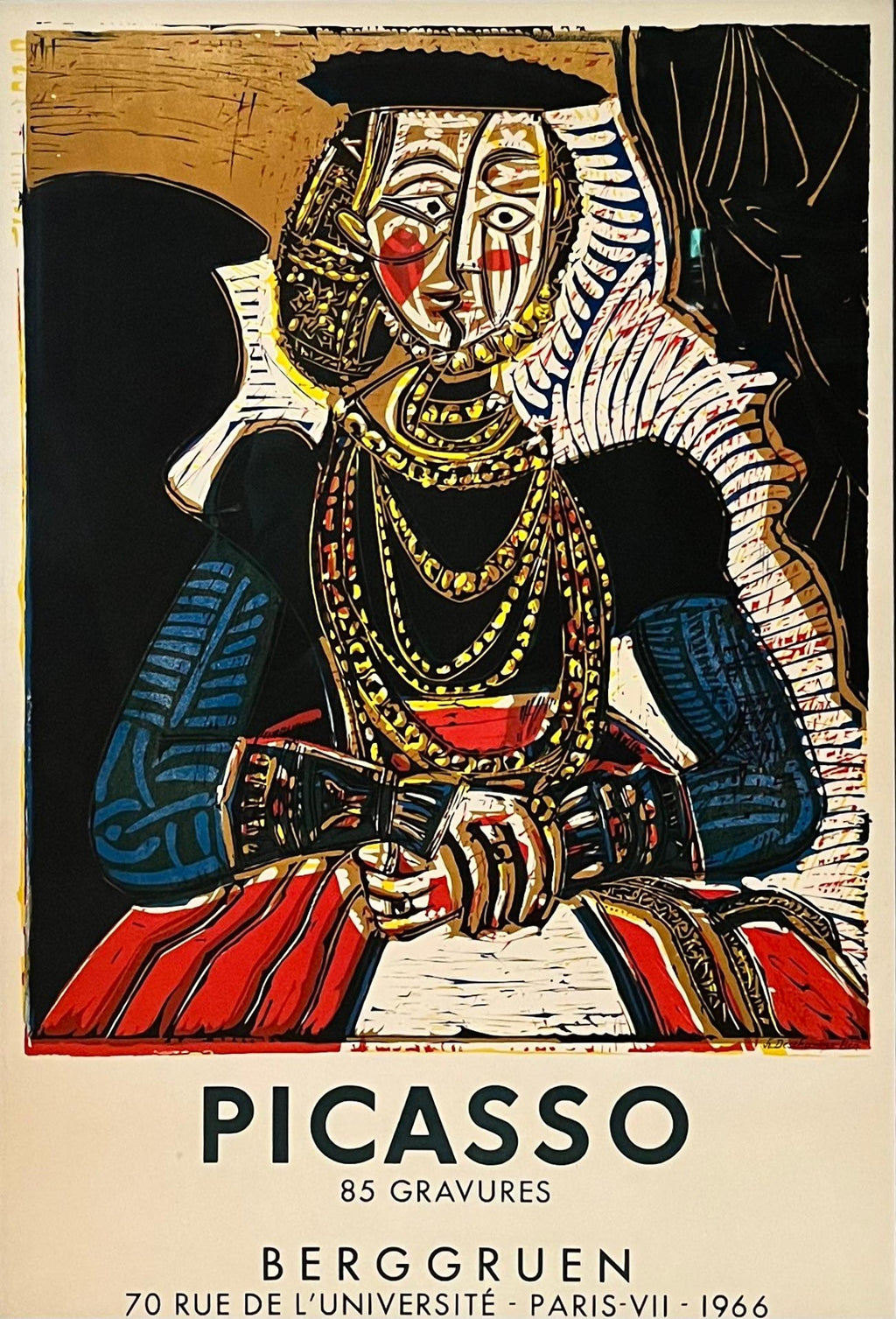 Triptychos Post Historicus Picasso Conceptual Art Silkscreen Gold Lithograph