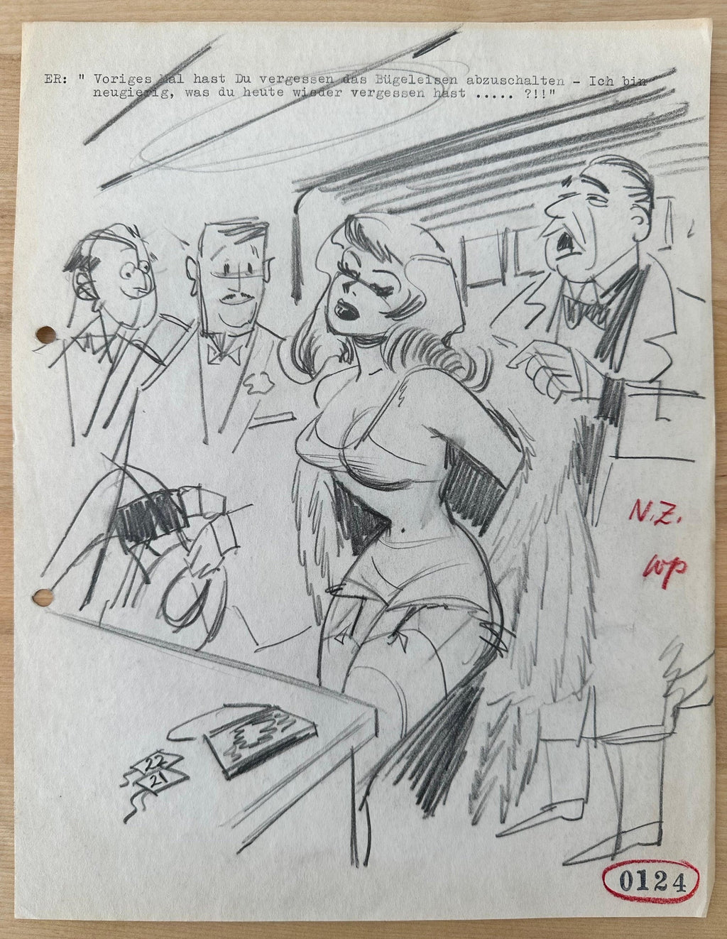 Rare 1950s Original Syndicated Ink Drawing Cartoon Strip Susie Q Smith Comic Art