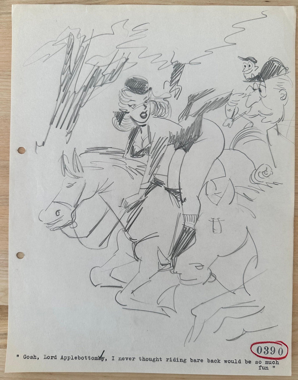 William Anthony Caricature Drawing Woman with Lollipop