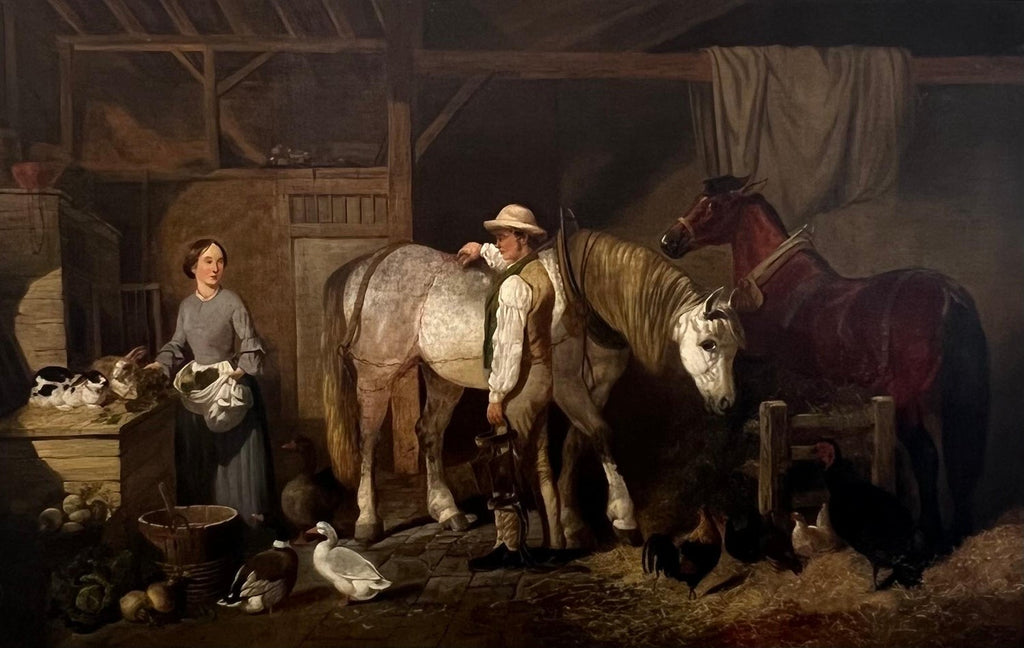 Family of Farmers by the Barn