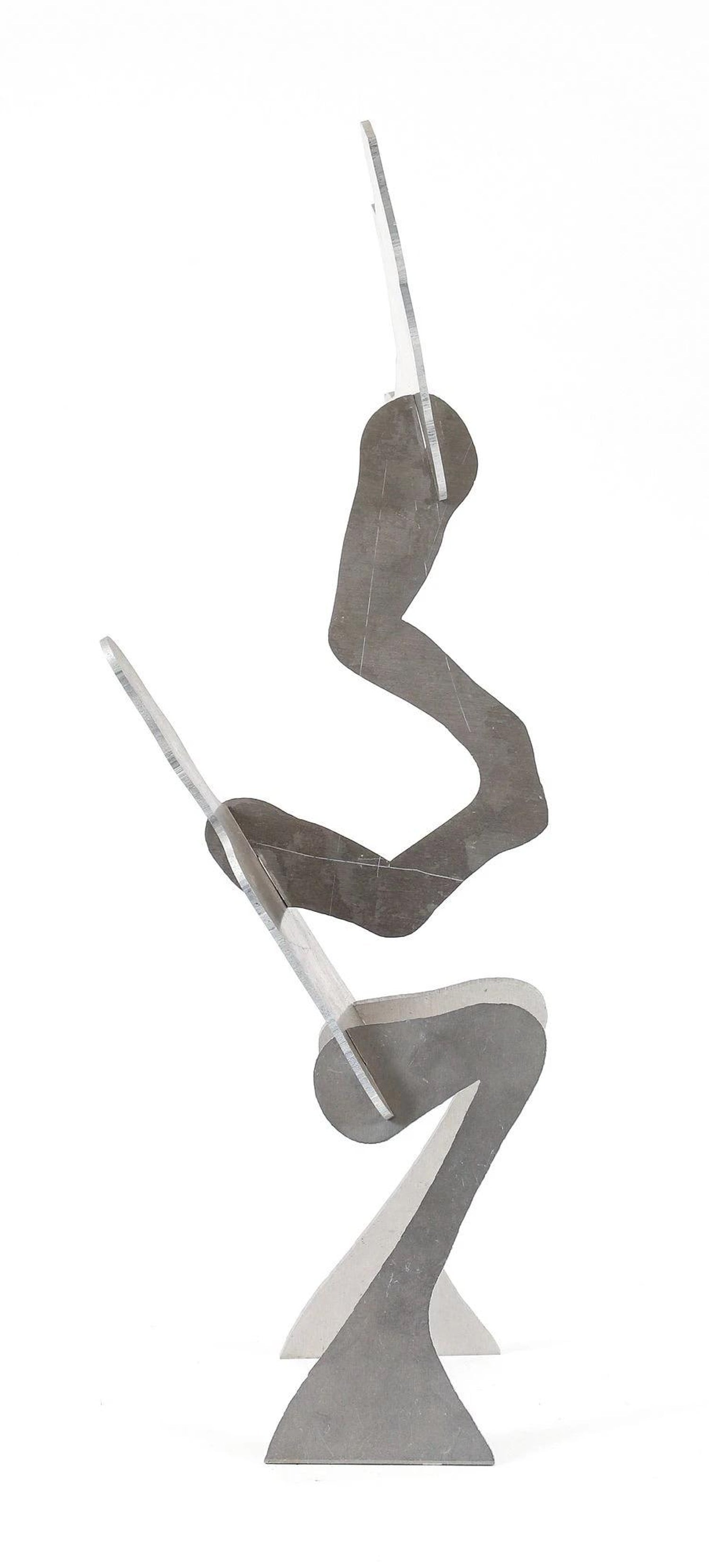 1970s Steel Modernist Abstract Kinetic Puzzle Sculpture "The Test" William King