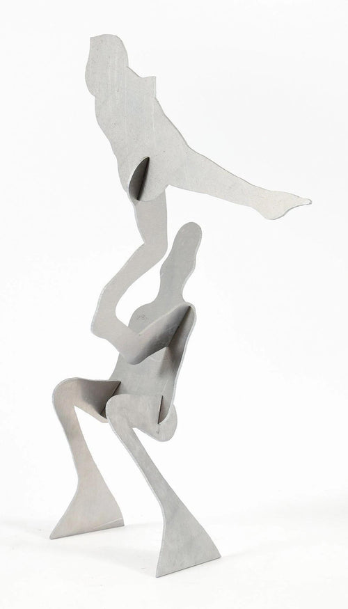 1970s Steel Modernist Abstract Kinetic Puzzle Sculpture "The Test" William King