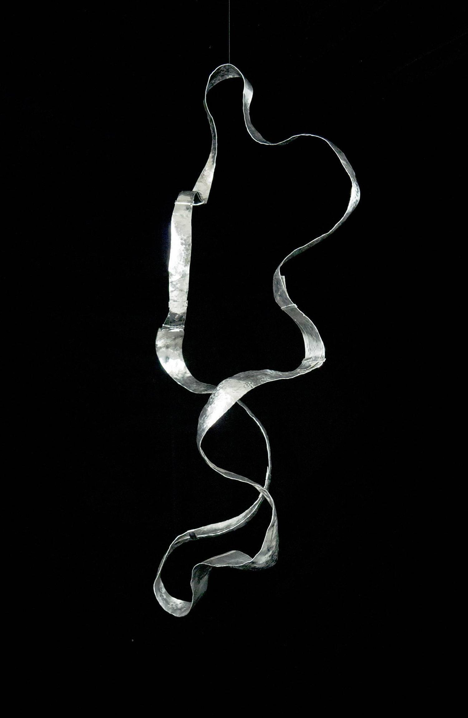 Abstract Mid Century Brutalist Hand Forged Iron Sculpture