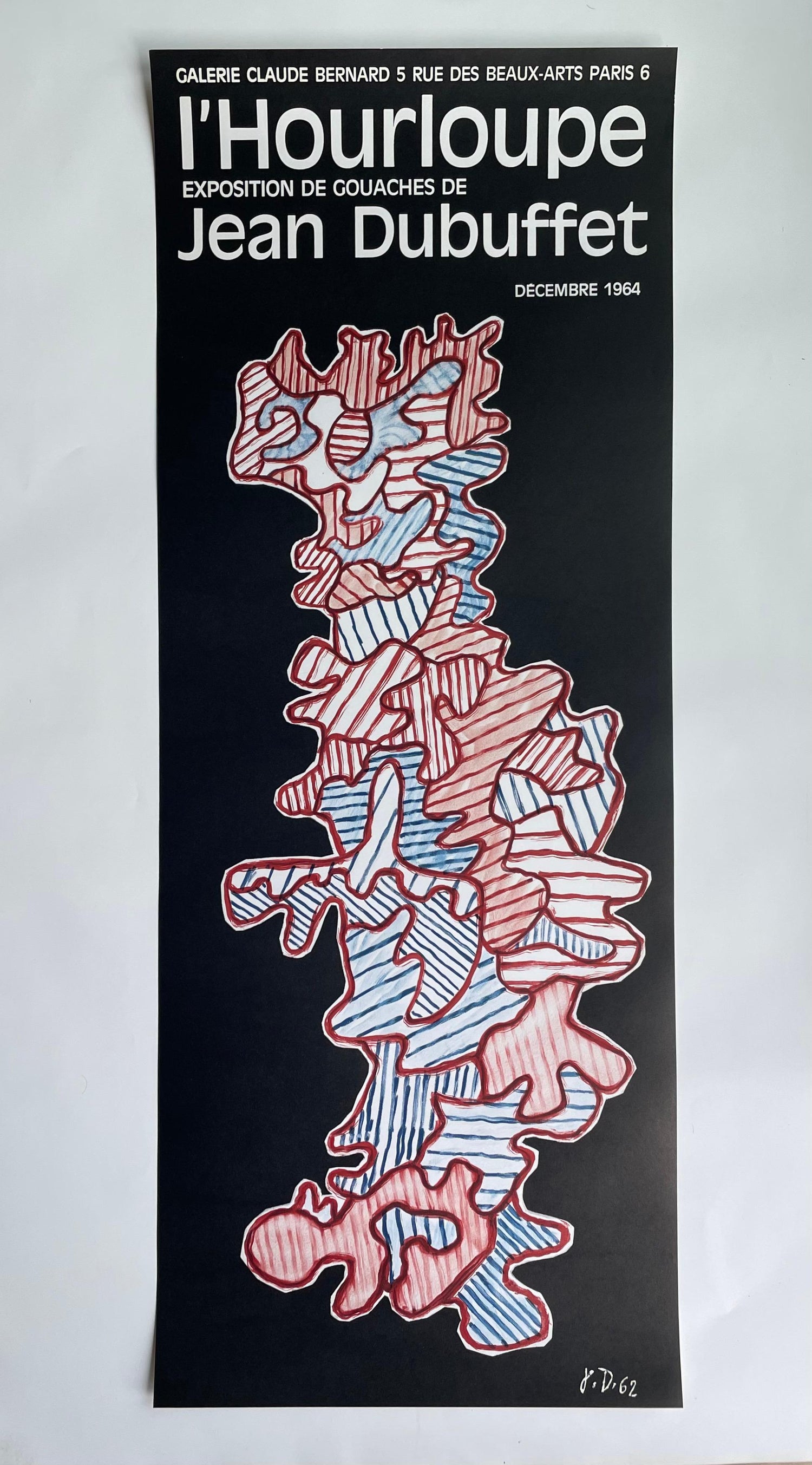 Original Vintage Poster Jean Dubuffet Gallery Exhibition Galerie Beyeler Basel