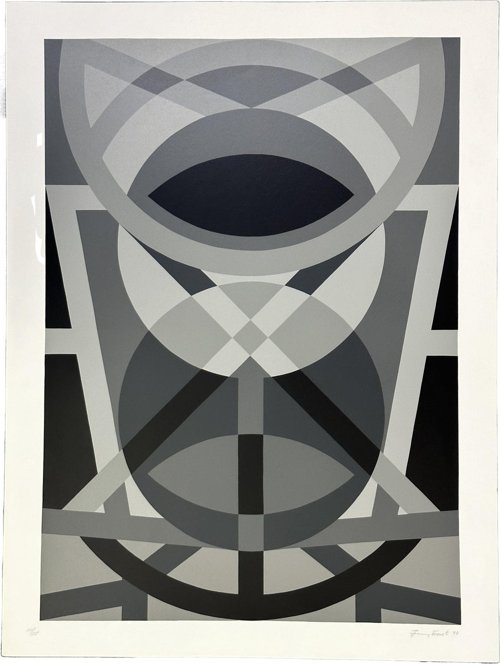 Frozen Sky, Night. Large Modern British Conceptual Screenprint Langlands & Bell