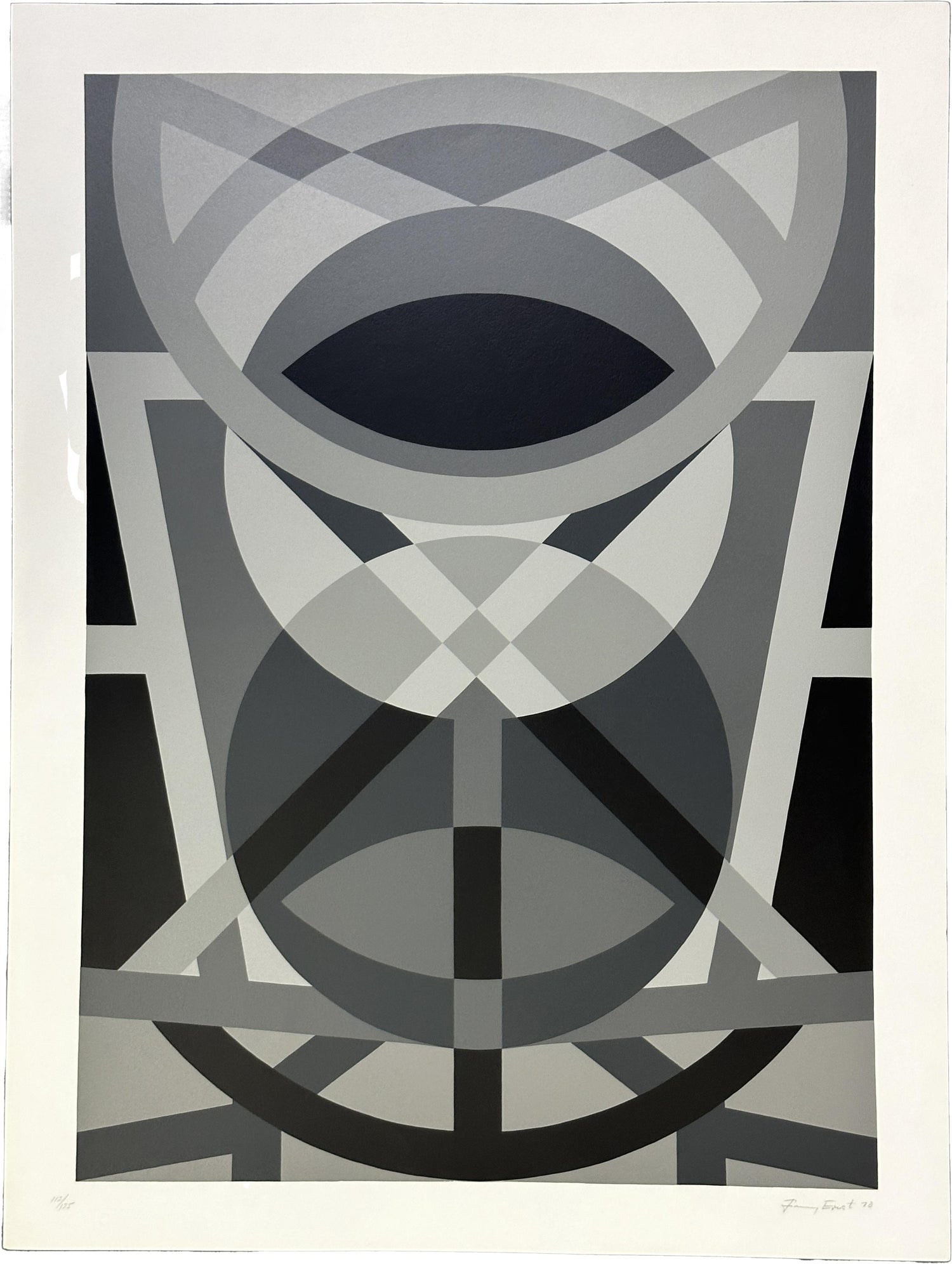 Frozen Sky, Night. Large Modern British Conceptual Screenprint Langlands & Bell