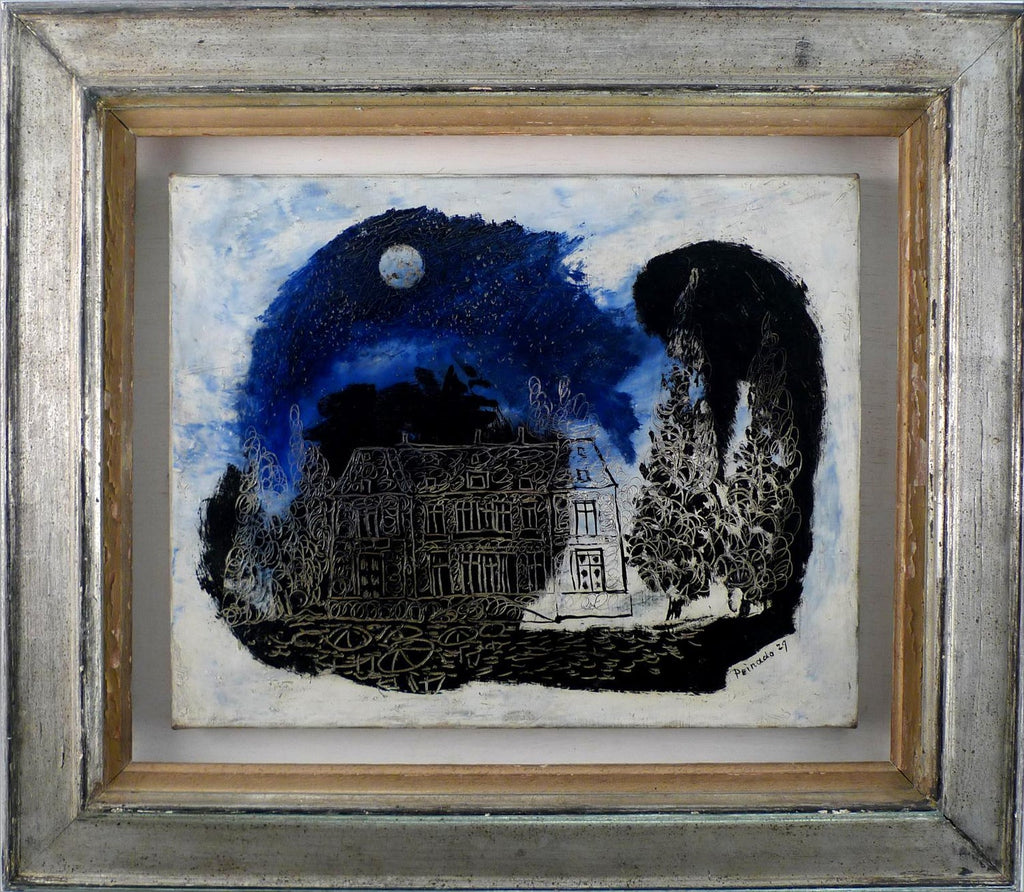 October, Night Scene with Castle and Soldiers Oil Painting