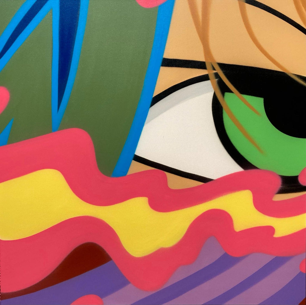 Miami Graffiti Legend Ahol Sniffs Glue Large Spray Painting on Doors Sculpture