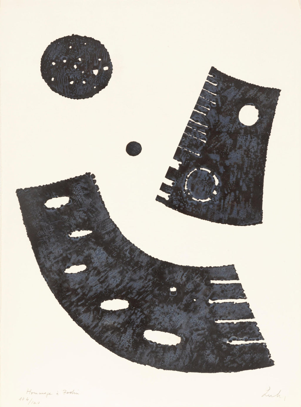 Surrealist Carborundum Etching, Homage a Rodin