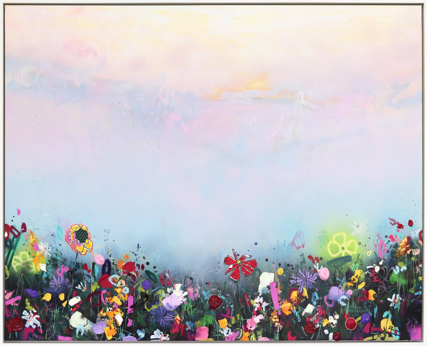 Large Abstract Landscape Pastel Drawing Painting San Francisco Artist, Megan #6