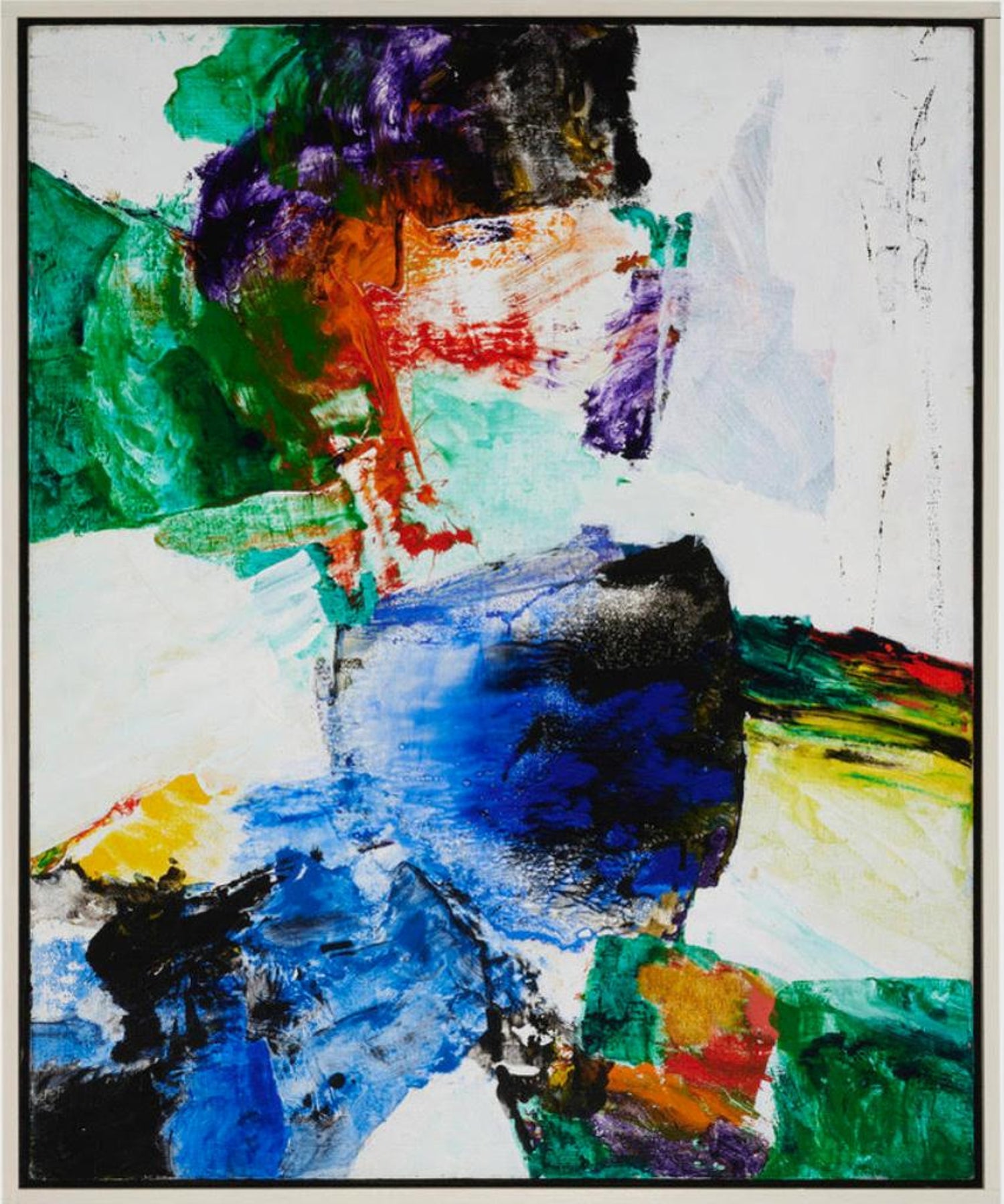 Early Abstract Expressionist Gouache Painting WPA Jewish Artist