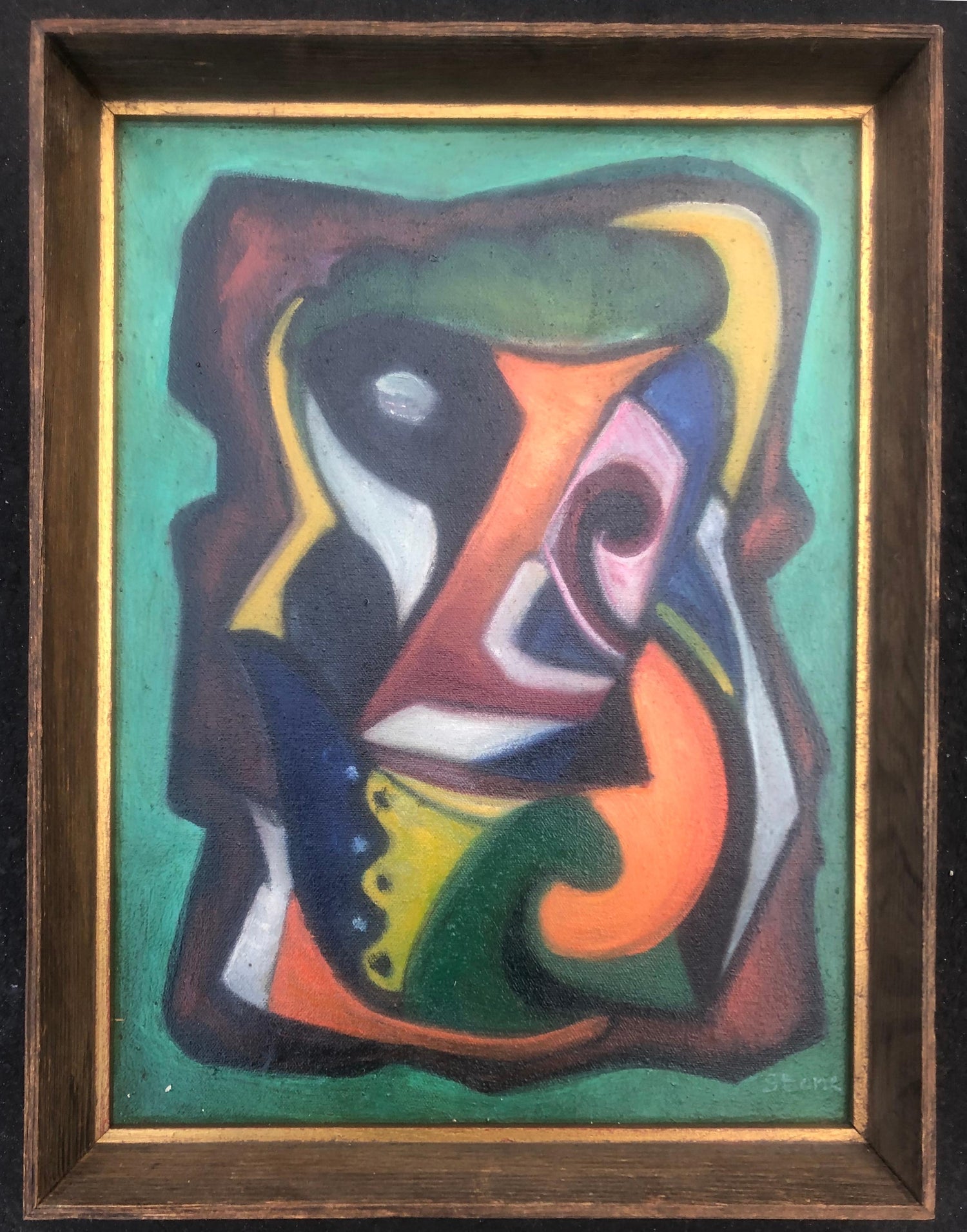 Early Abstract Expressionist Gouache Painting WPA Jewish Artist