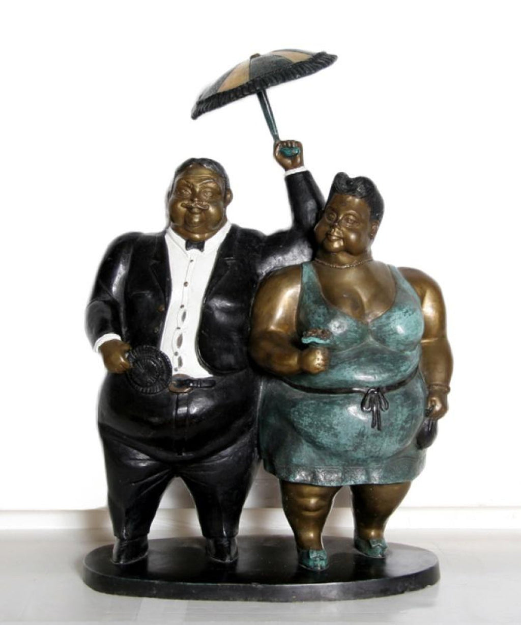 Polychrome Bronze Sculpture Jazz Nightclub Singer Clarinet Player Bruno Luna