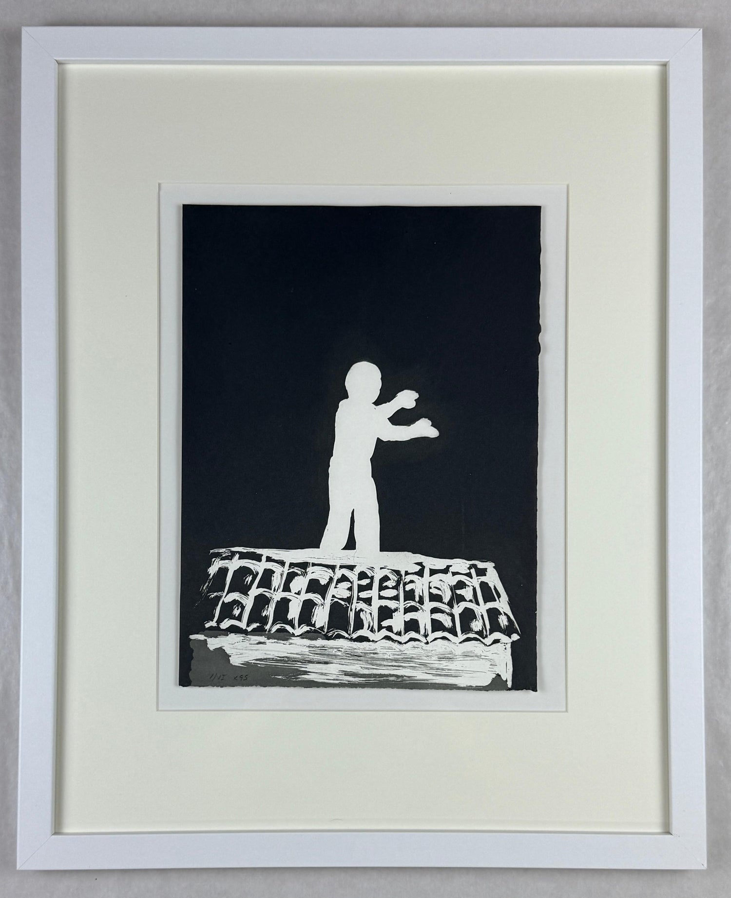 1970 Silencio, Direccion Unica, One Way Spanish Political Etching Pop Art Print