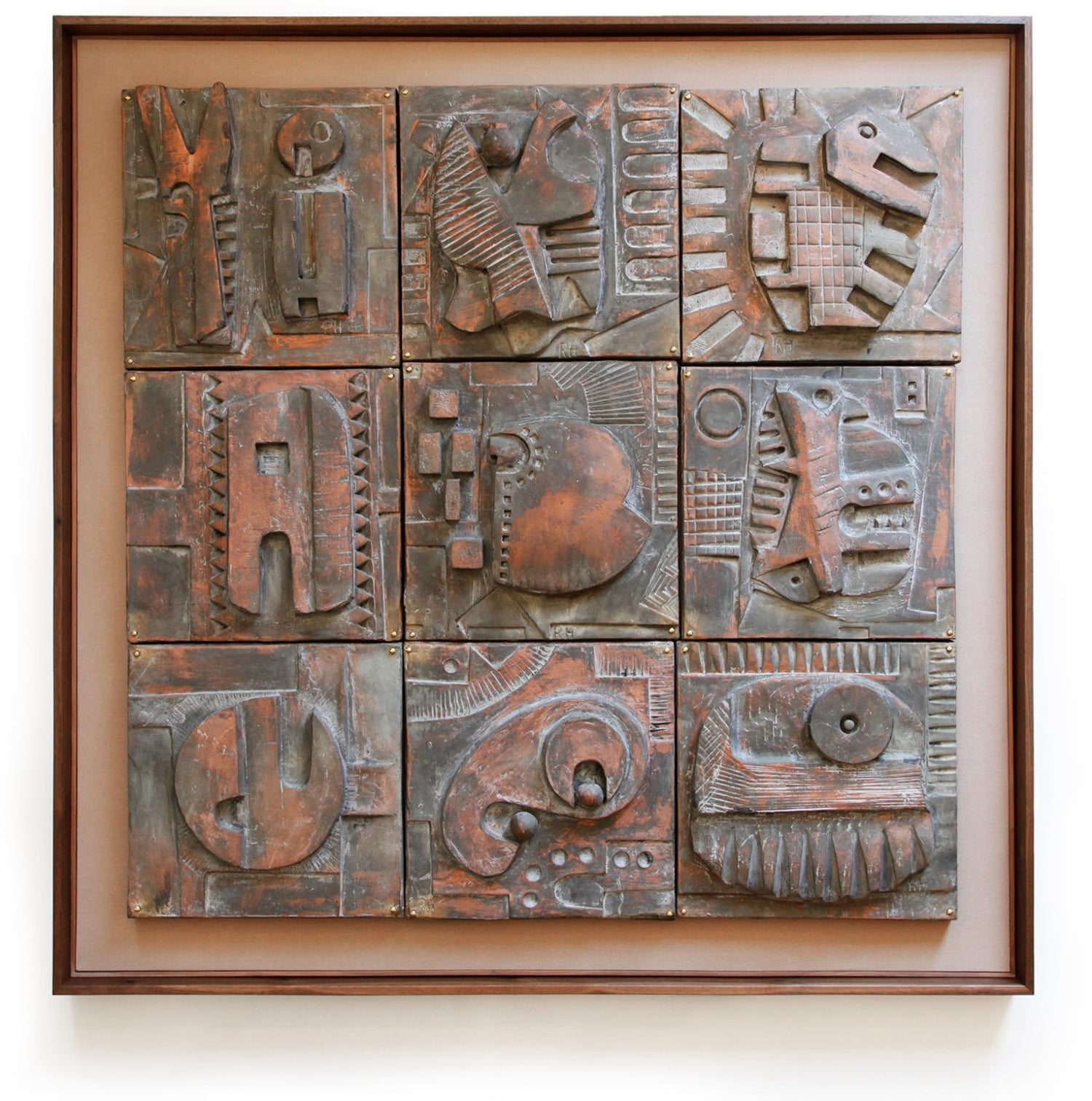 Bill Haendel Americana 'A Child's War' Cast Paper Relief Sculpture