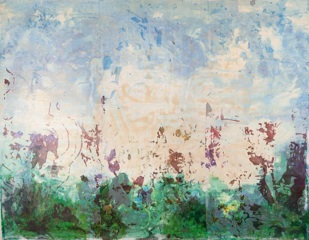 Large Abstract Landscape Pastel Drawing Painting San Francisco Artist, Megan #6