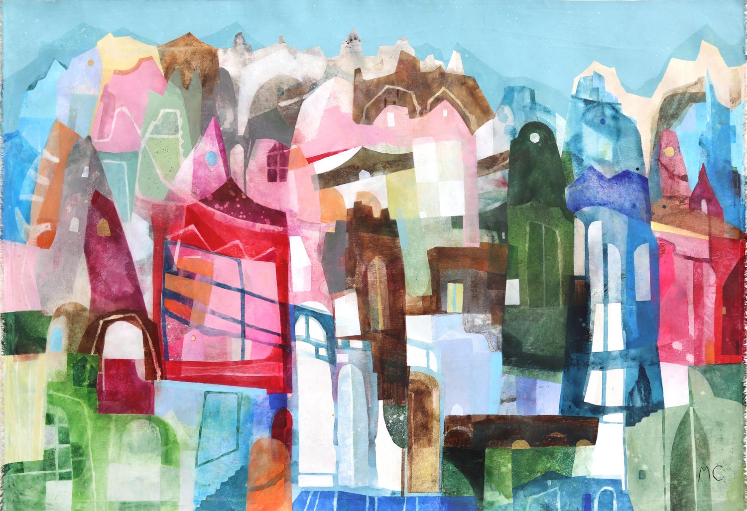 Jerusalem, Mixed Media Abstract
