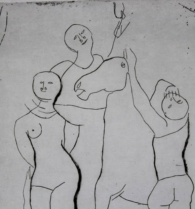 Marino Marini Italian Modernist Il Teatro Etching Hand Signed and Numbered