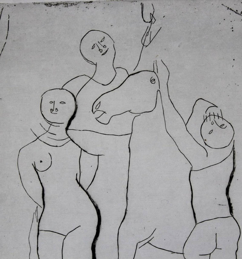 Marino Marini Italian Modernist Il Teatro Etching Hand Signed and Numbered