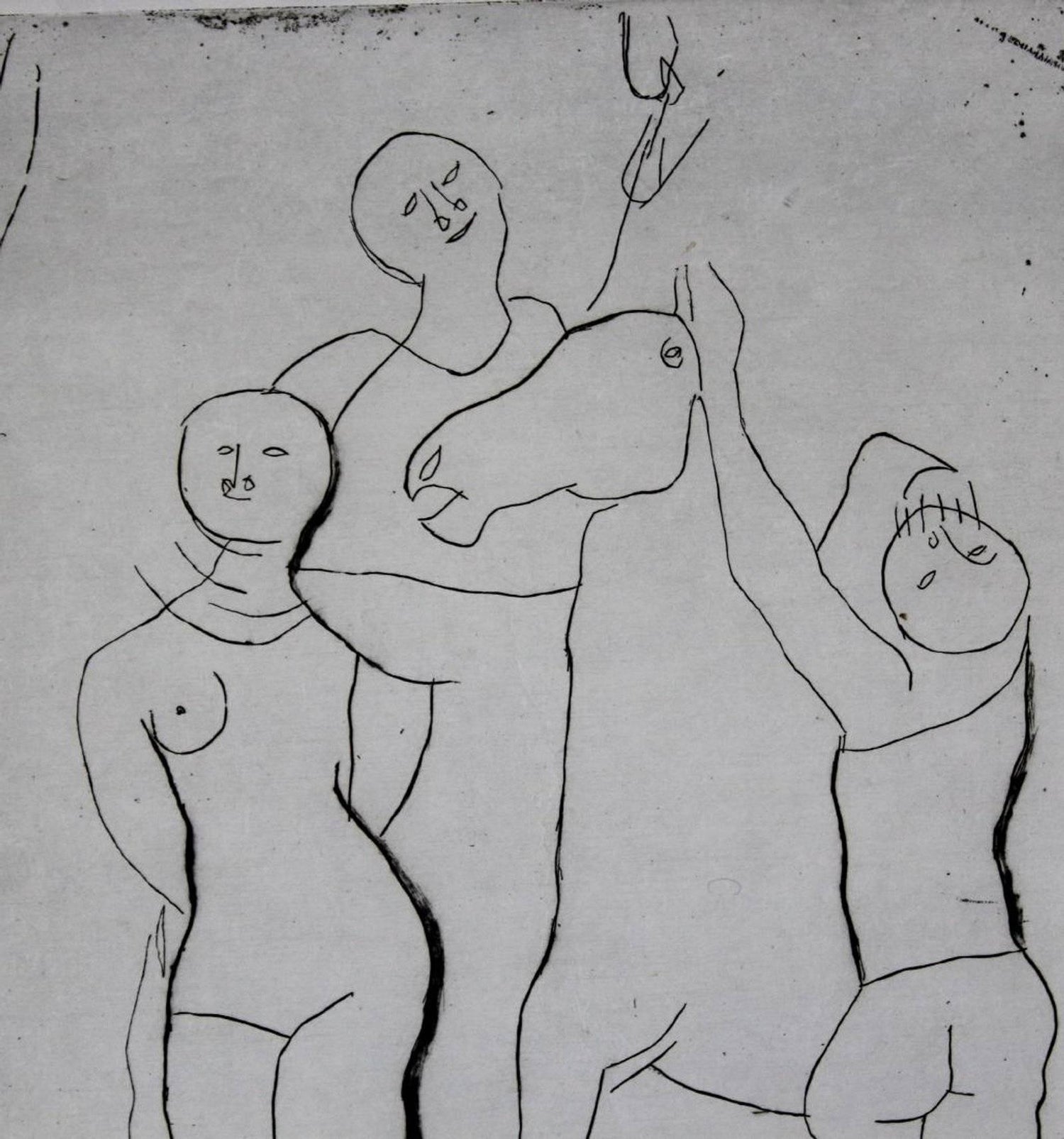 Marino Marini Italian Modernist Il Teatro Etching Hand Signed and Numbered