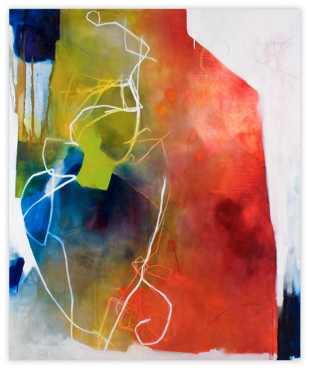 Large Modernist Painting Contemporary Abstract Art Paul Aho, Palm Beach, Florida
