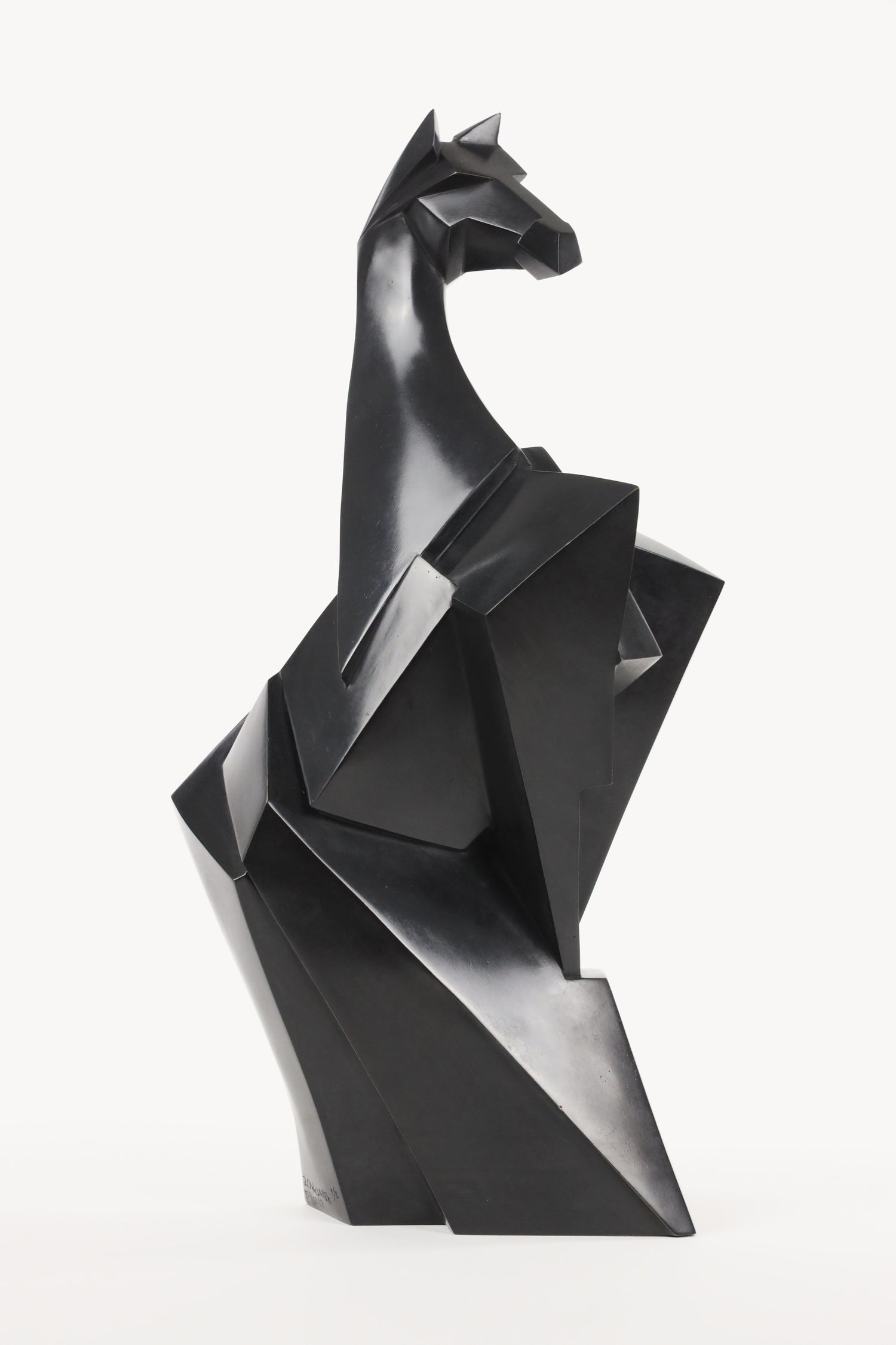 Bronze Modernist Biomorphic Sculpture Horse, Stand Colin Webster Watson Art Deco