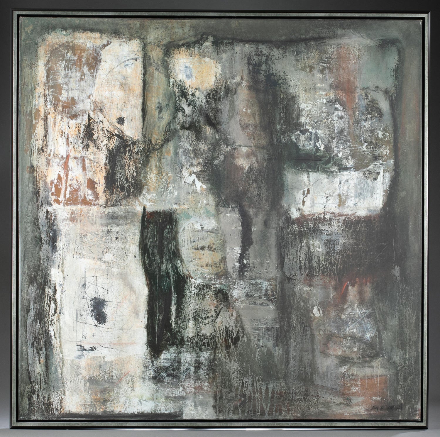Large Abstract Latin American Painting Venezuelan Mercedez Elena Gonzalez