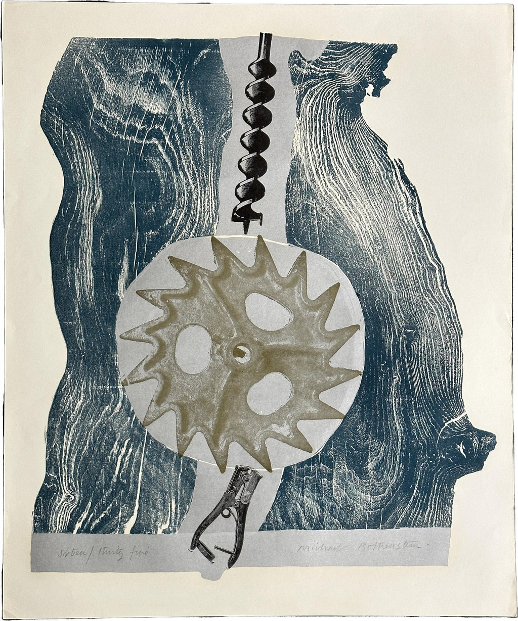 Vintage Vibrant Mod Divine Comedy Dante Virgil Woodblock Woodcut Print