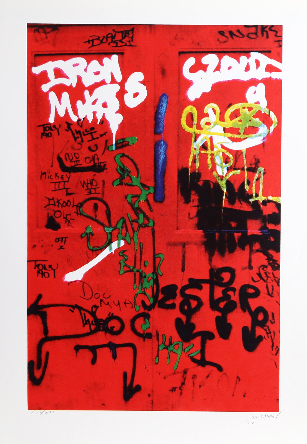 Graffiti Art Photograph Silkscreen Print Subway Station NYC 1970s Pop Art