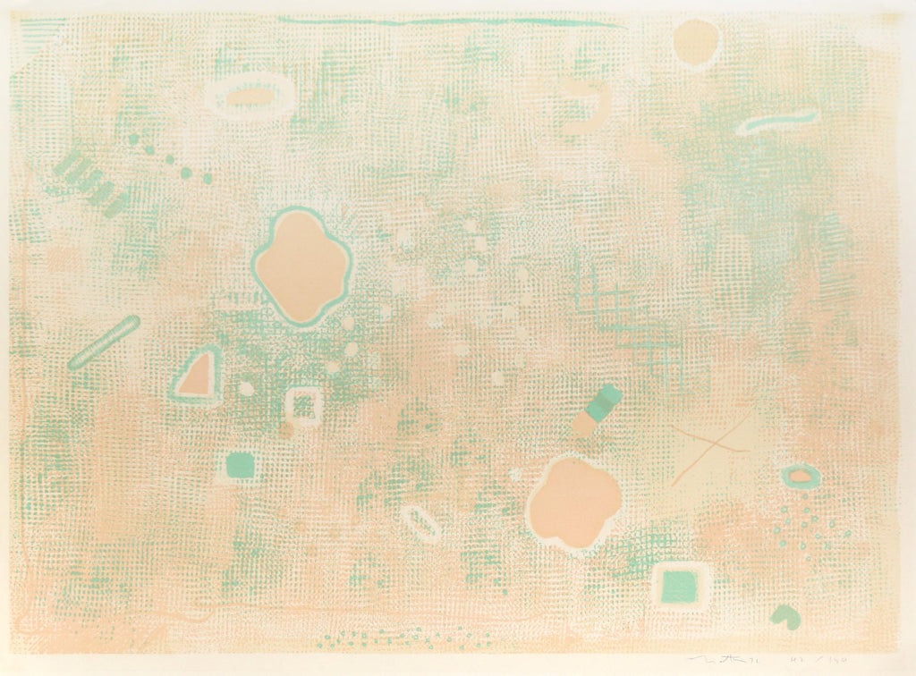 Large 1960s Abstract Lithograph Field Mouse II Robert Natkin