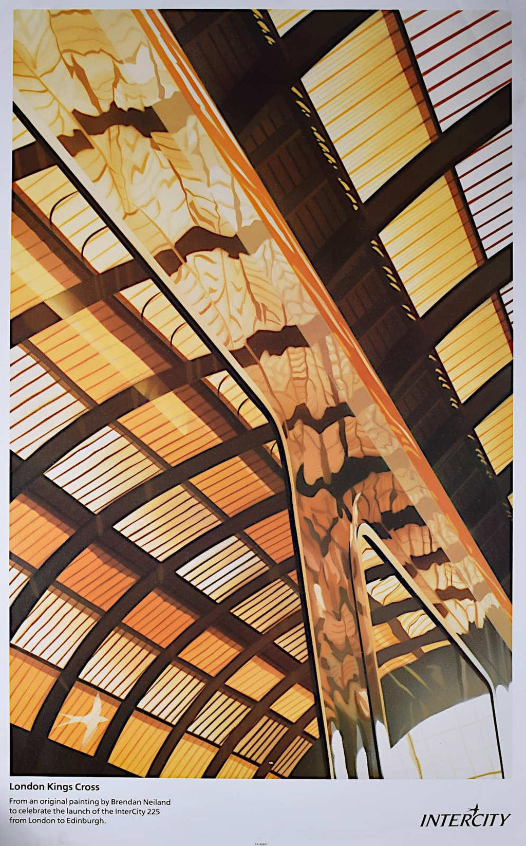 Modernist Silkscreen Screenprint 'El Station, Interior' NYC Subway, WPA Artist