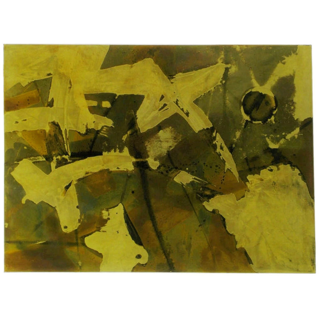 Patina & Silkscreen Painting on Steel Canadian Contemporary Art Marjan Eggermont