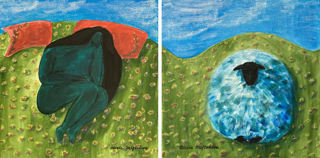 Original Painting "Promises" Tropical Jungle Painting Panthers, Gustavo Novoa