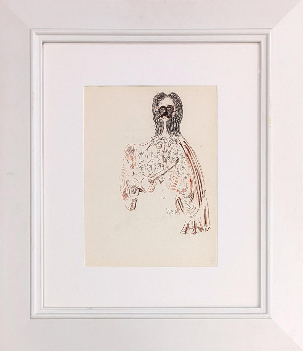 Nuba 1981 Graphite Drawing on Brown Paper James Brown Galerie Bernd Kluser