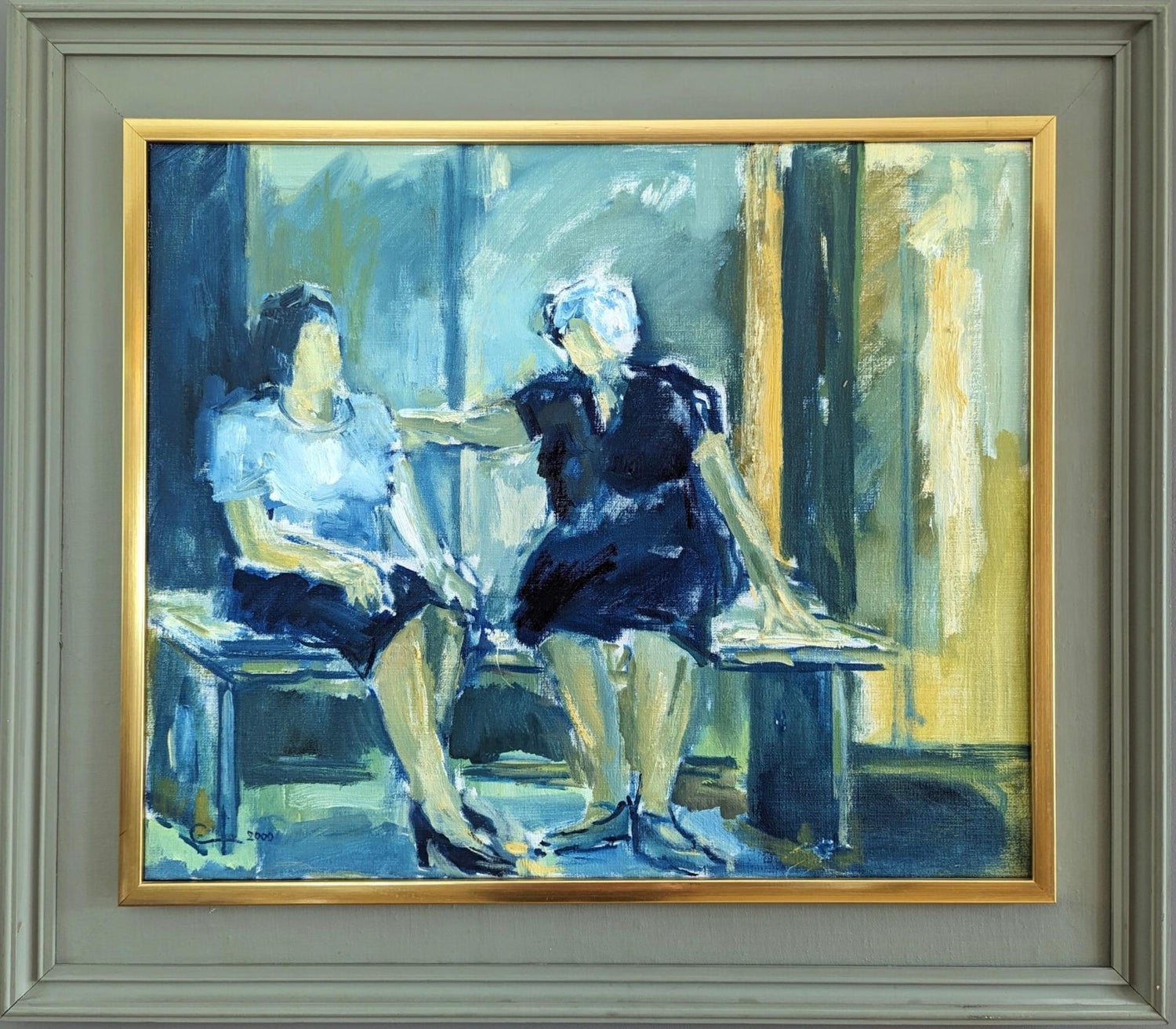 Large Oil Painting Israeli Pinchas Litvinovsky Jerusalem Israel Bezalel School