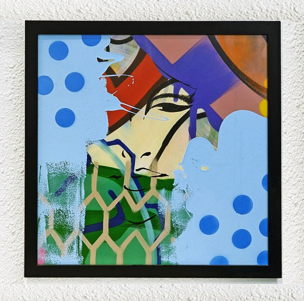 K-Narf Color Photo Graffiti, Adhesive Tape Altered Street Art Photograph Collage