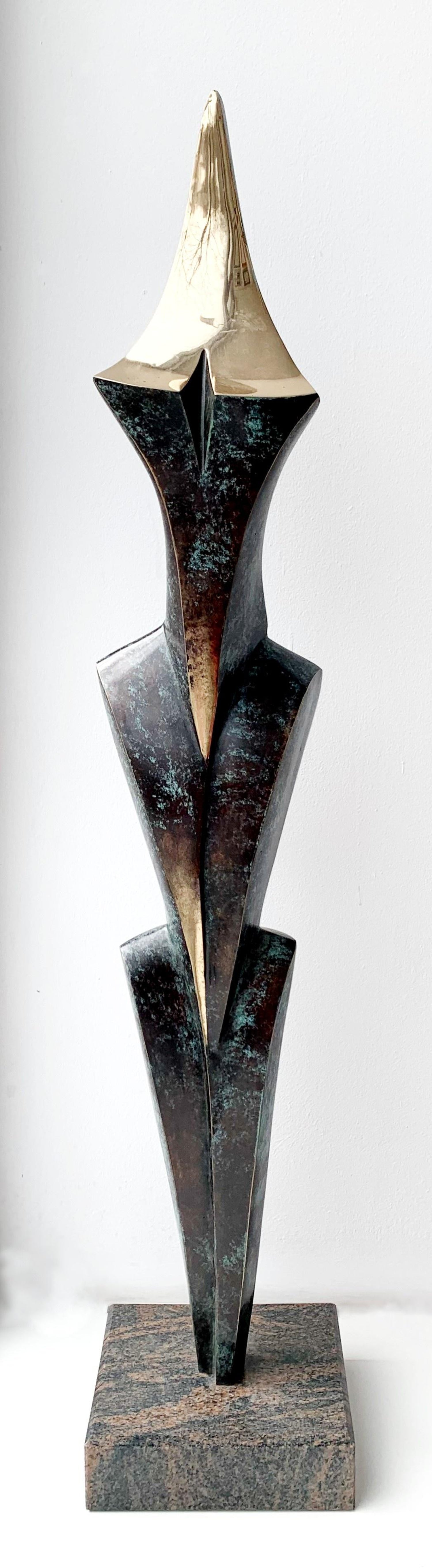 Art Deco Expressionist Bronze Judaica Rabbi Sculpture Los Angeles Modernist