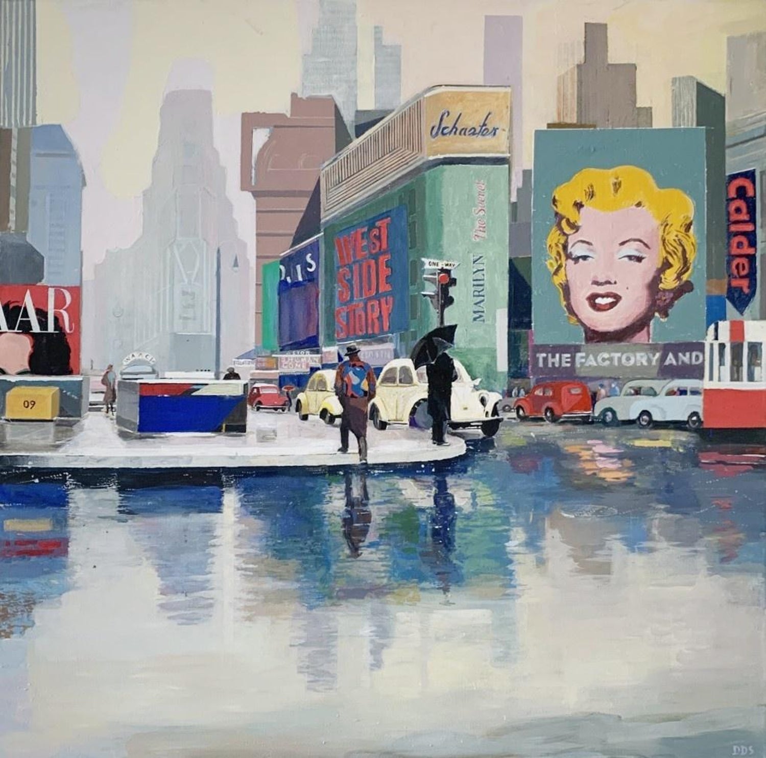 Oil Painting by Well Known Cartoonist and Illustrator Upper East Side, Manhattan