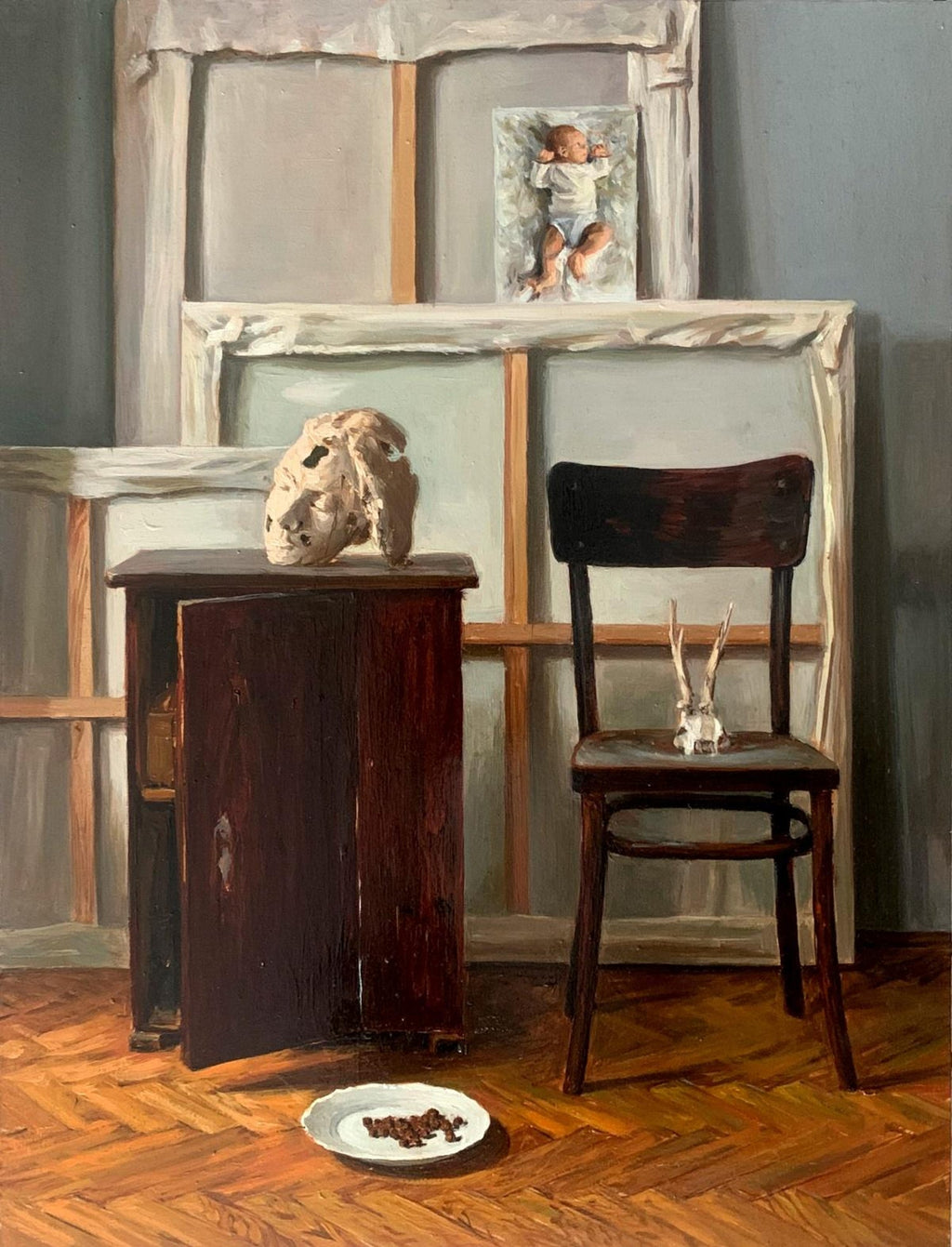Large Trompe L'oeil Hyperrealism Painting Abstract Surrealist Photo Realist Art