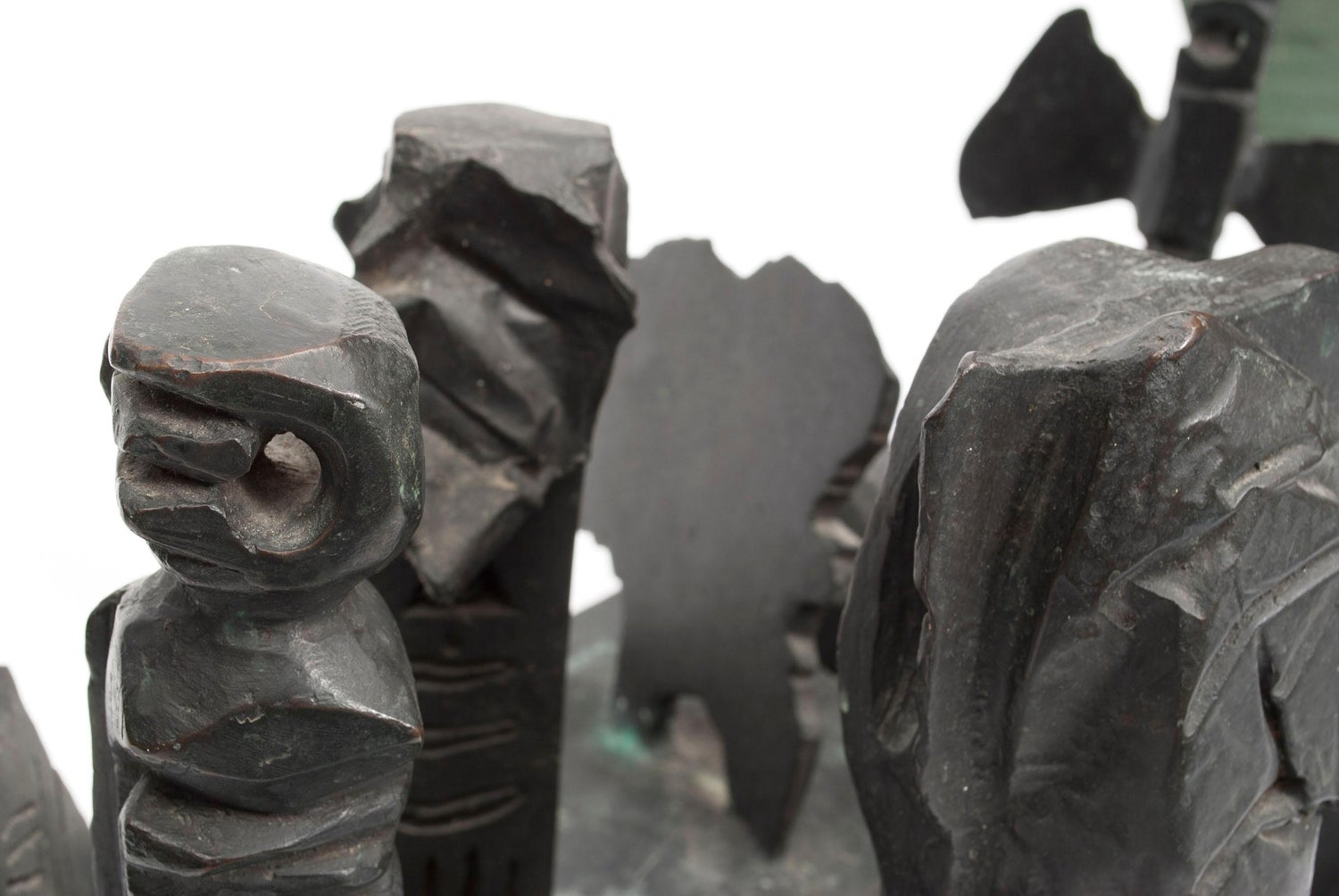 Brutalist Modern Abstract Bronze Sculpture Metropolis Manner of Louise Nevelson