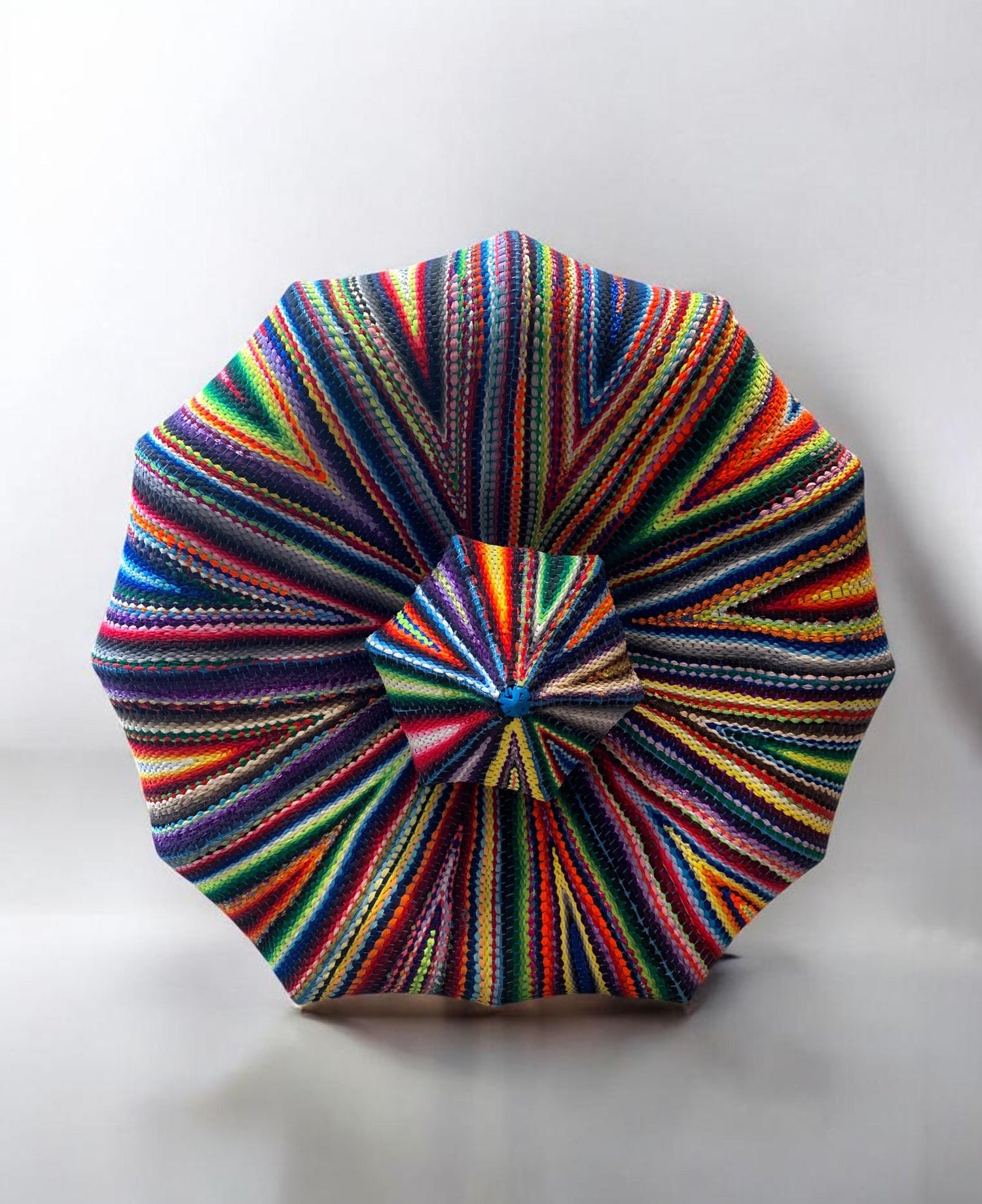 Pop Art Painting Carved Wall Sculpture Amanda Watt Thatched Chair Vibrant Color