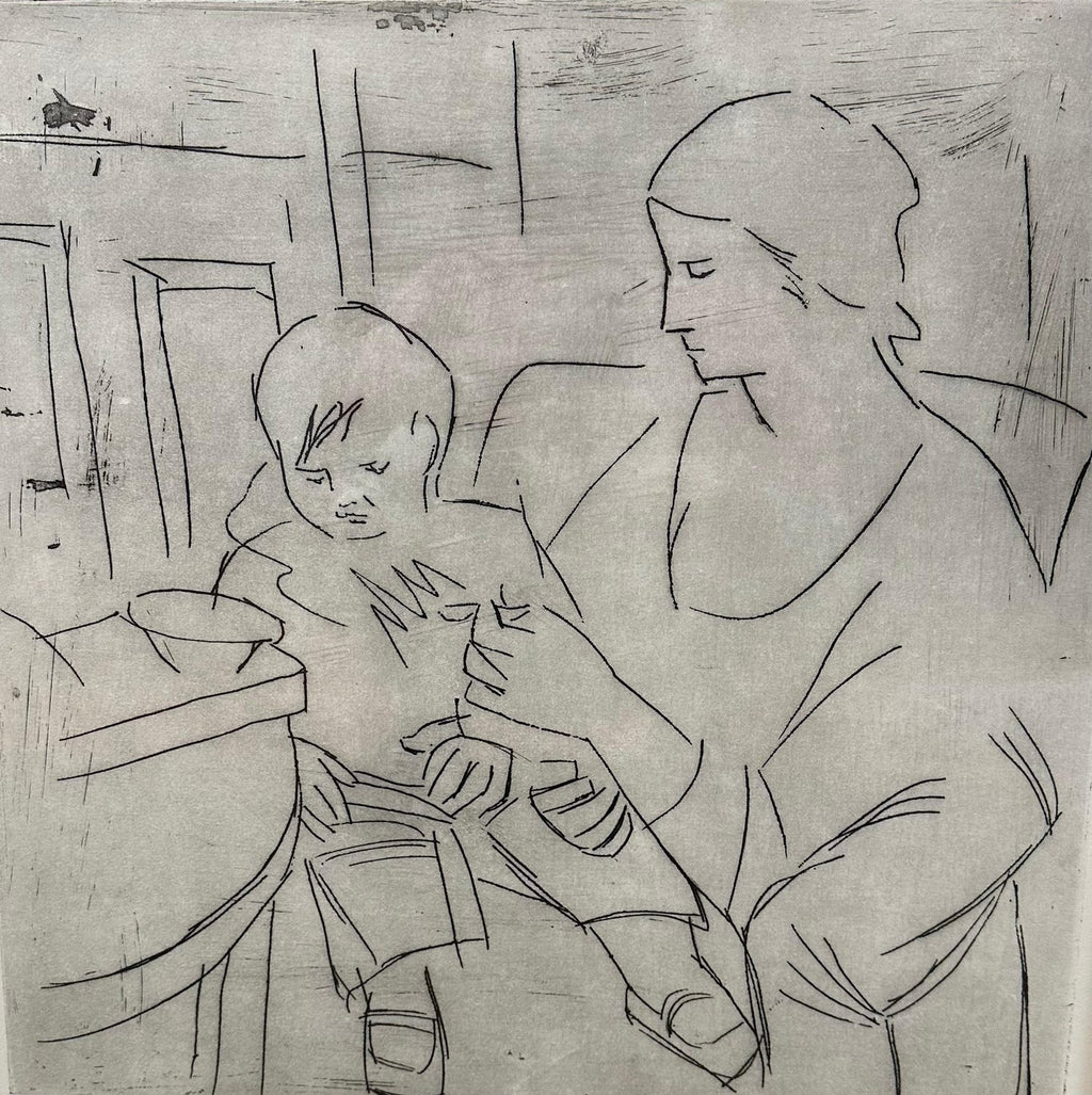 Silver Gelatin Photograph Hand Signed Photo Pablo Picasso w Baby Lucien Clergue