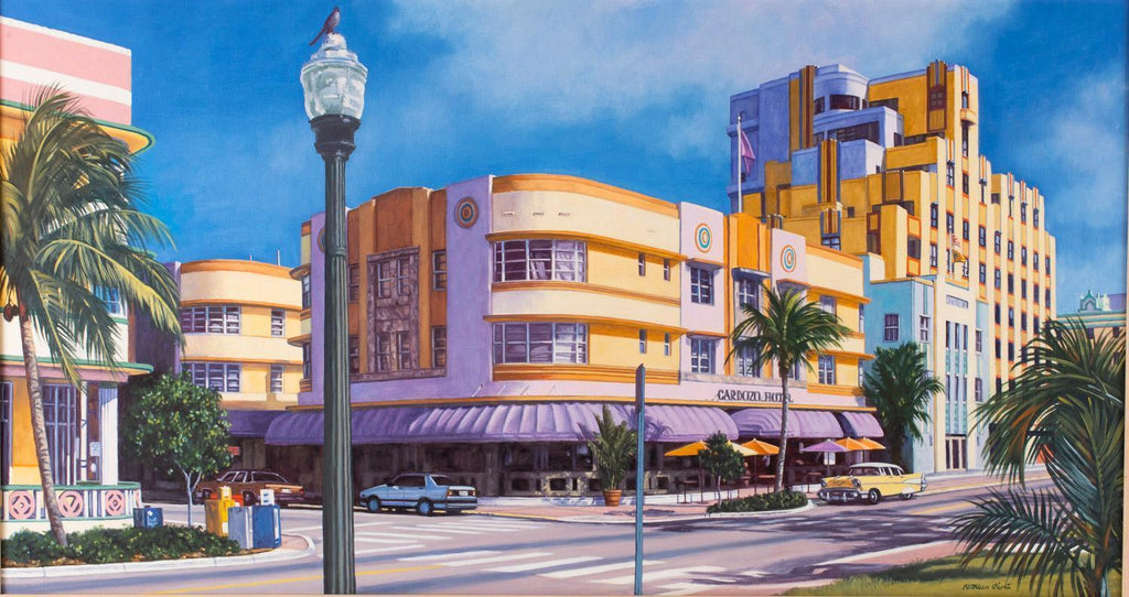 1980s Collins Av Lisa Klausner South Beach Photograph Print Miami Beach Art Deco