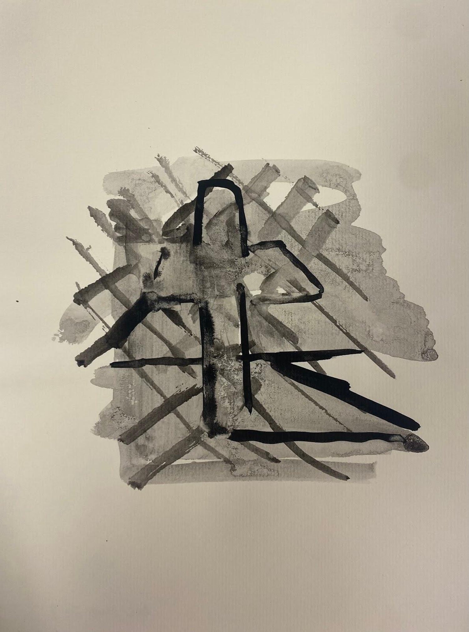 Abstract Gestural Drawing Chalk and Charcoal Drawing, Light Sculpture Artist