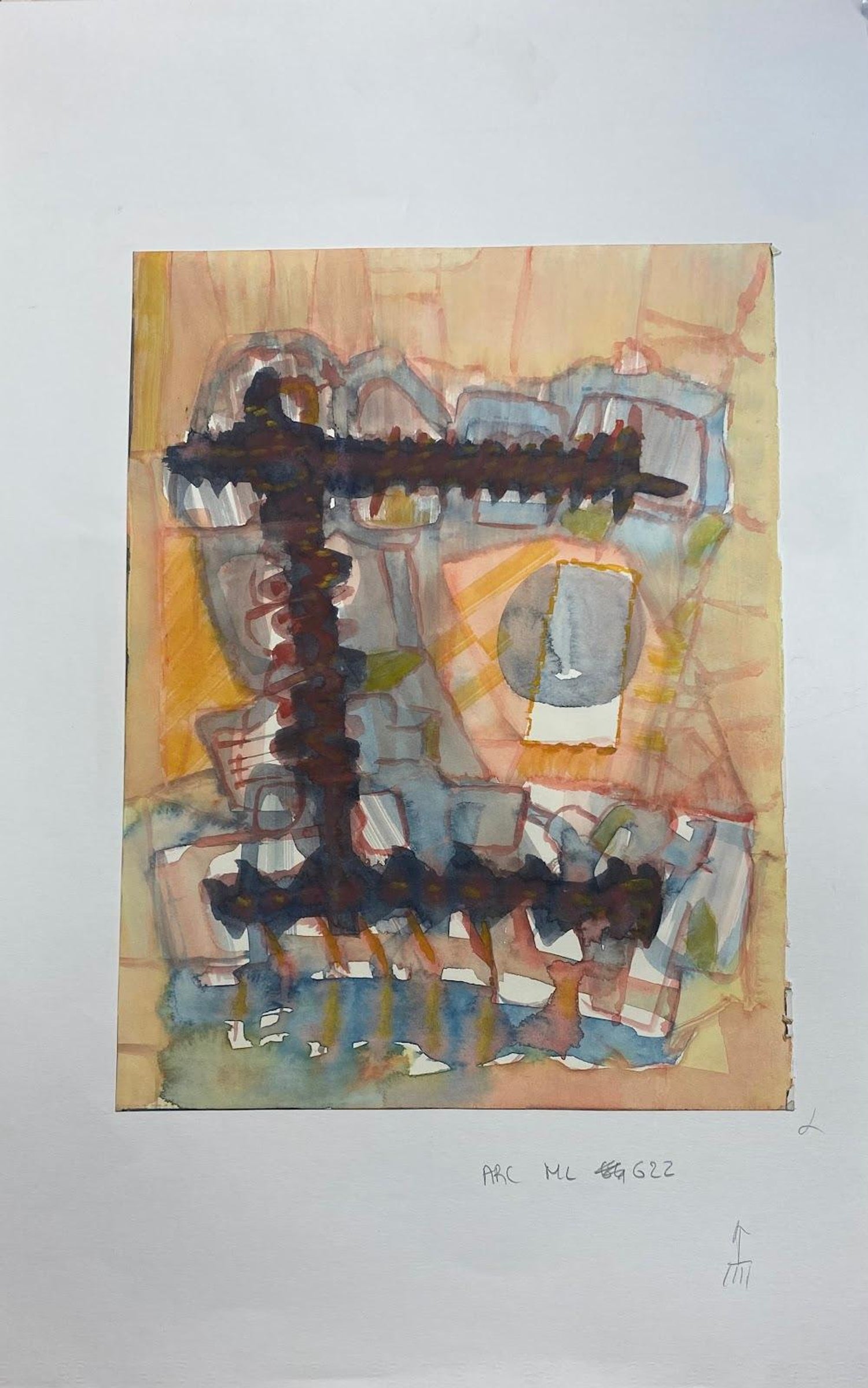 New York School Abstract Expressionist Drawing Watercolor Painting Carmen Cicero