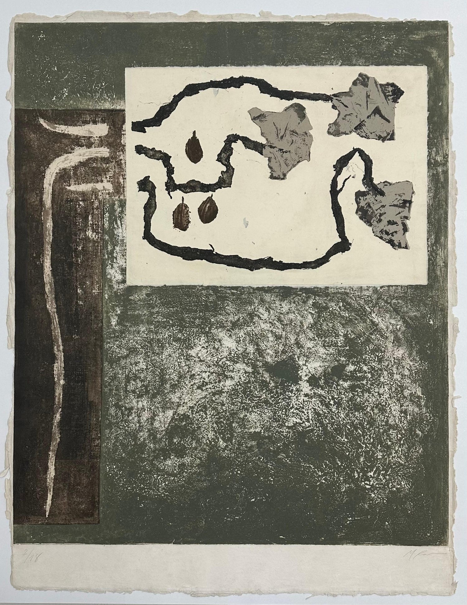 Surrealist Carborundum Etching, Homage a Rodin