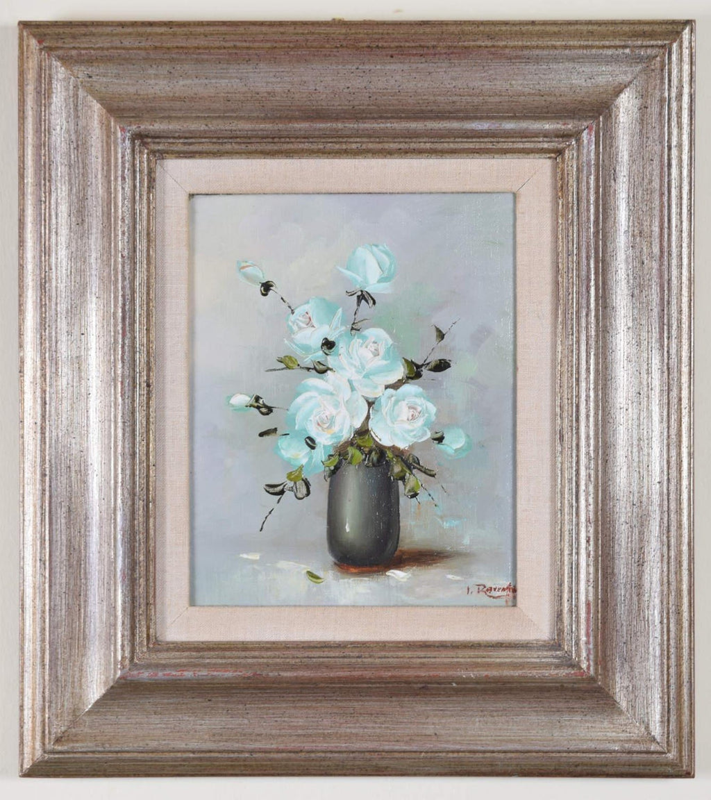 French Surrealism Oil Painting Pierre Henry Surrealist Color Flowers in Vase