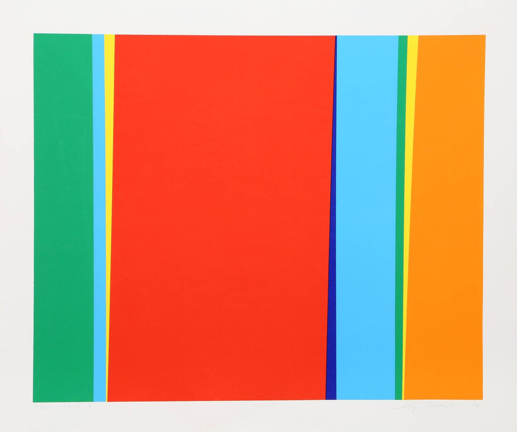Michael Gross Israeli Minimalist Conceptual Art, Abstract Jerusalem Silkscreen